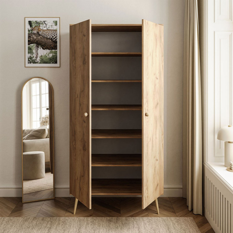 Thanos Hinged Door Wardrobe, Oak