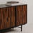 Sideboard, Contemporary Design, Solid Sheesham & Mango Wood, Iron Base
