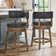 Swivel Bar & Counter Stool with Nailhead Trim (Set of 2)