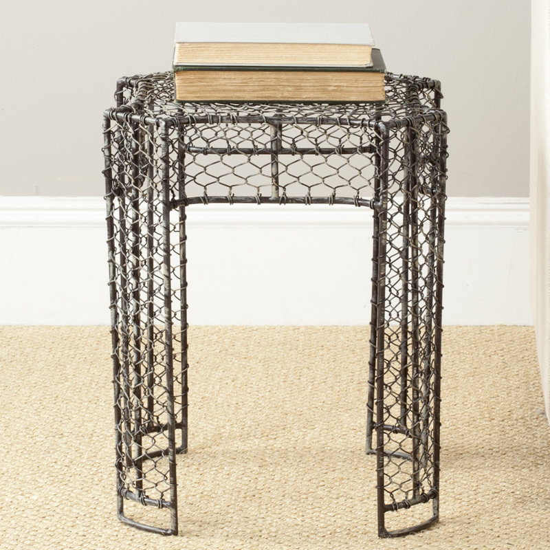 Wired Metal Accent Stool