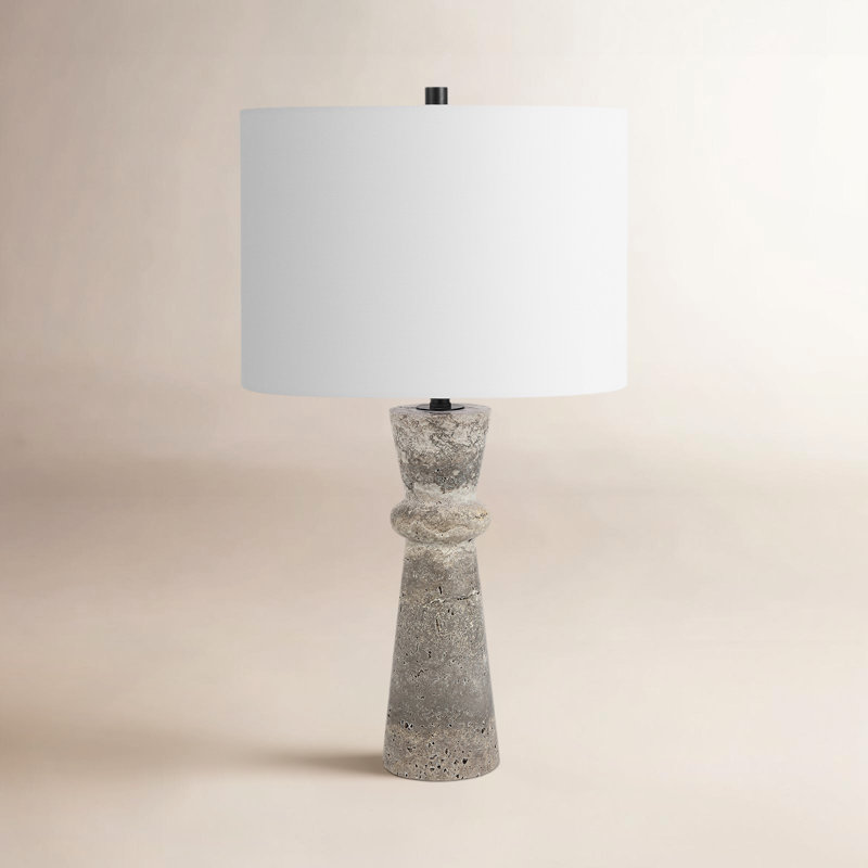 Lampe de table en pierre Holtby, Gris