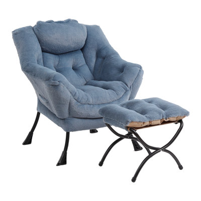 Abramson Lazy Chair, Modern Lounge Accent Chair with Armrests and a Side Pocket