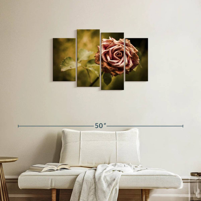 Harnek Faded Pink Rose, 22" H x 36" W