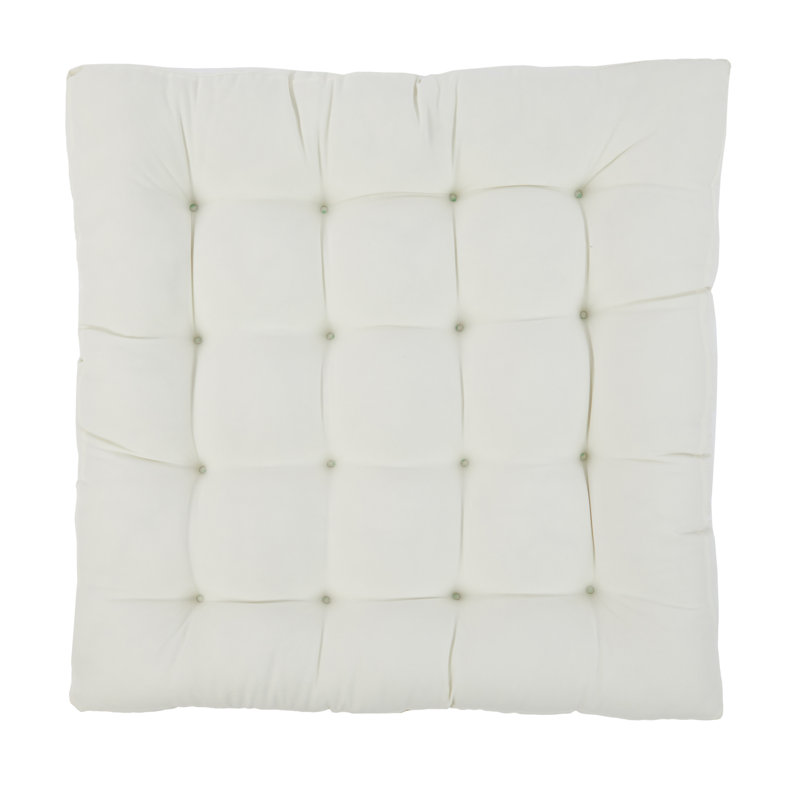 Coussin de sol 40 po avec capitonnage et poignée, Ivoire
