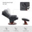 Fauteuils inclinables avec repose-pieds Kimmons, fauteuil inclinable pivotant à 360 degrés avec massage, similicuir-365547805