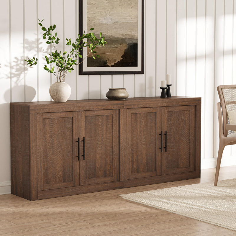 Buffet 70,8 po Farmhouse Modern, Rouge