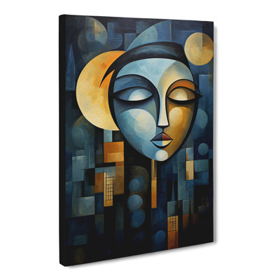 Moon Cubism - Single Picture Frame Print