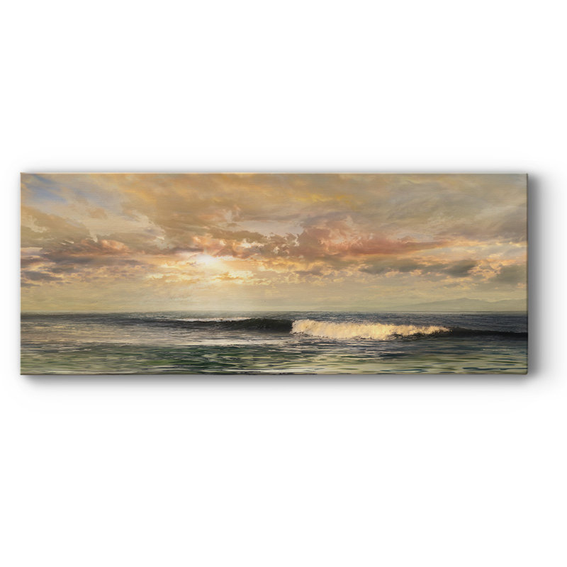 Serenity Beach - reproduction sur toile tendue, H 20 po x l 50 po x P 1,5 po