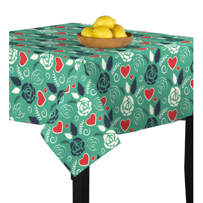 Slowey Craft Paper Roses and Hearts Tablecloth