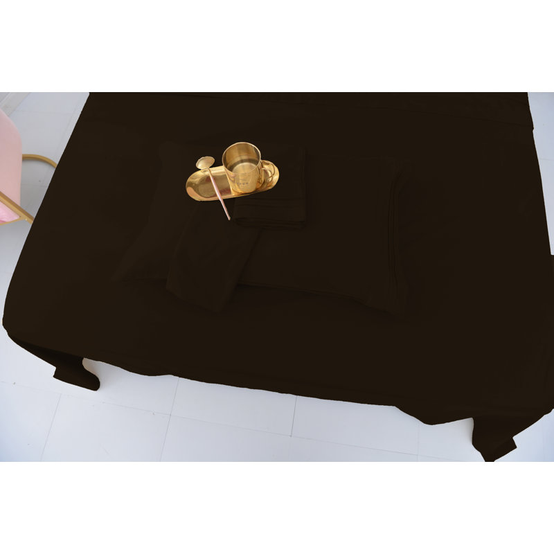 Rayon from Bamboo Sheet Set, Queen, Dark Brown