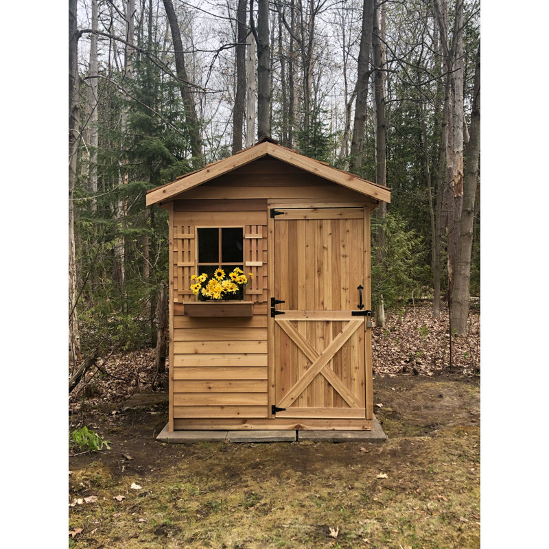 Gardener Western Red Cedar Wood Traditional Storage Shed, 105" H x 96" W x 192" D