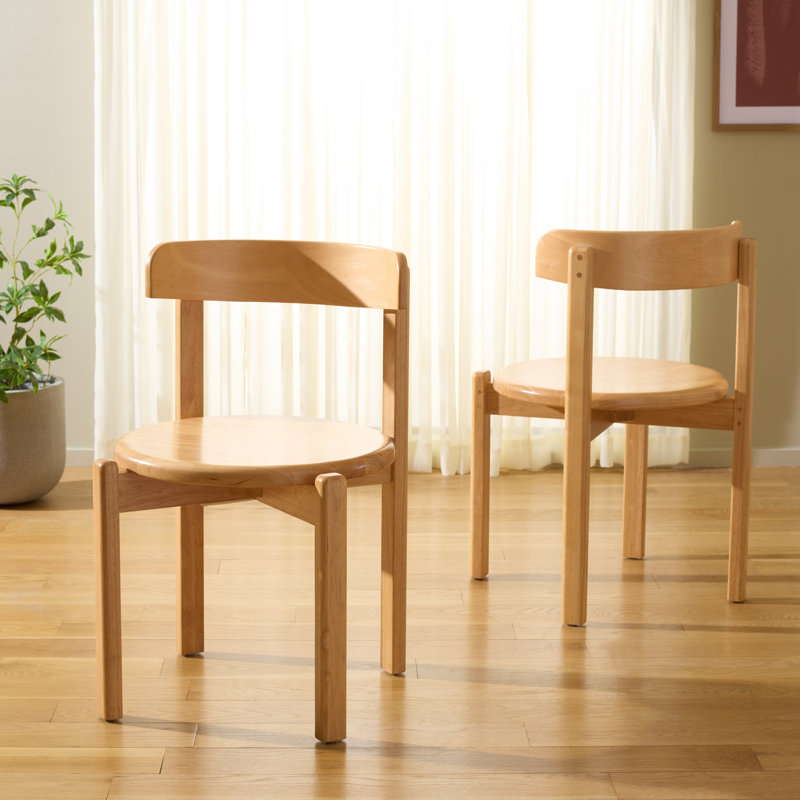 Chaise en bois massif séché au four, Blond clair