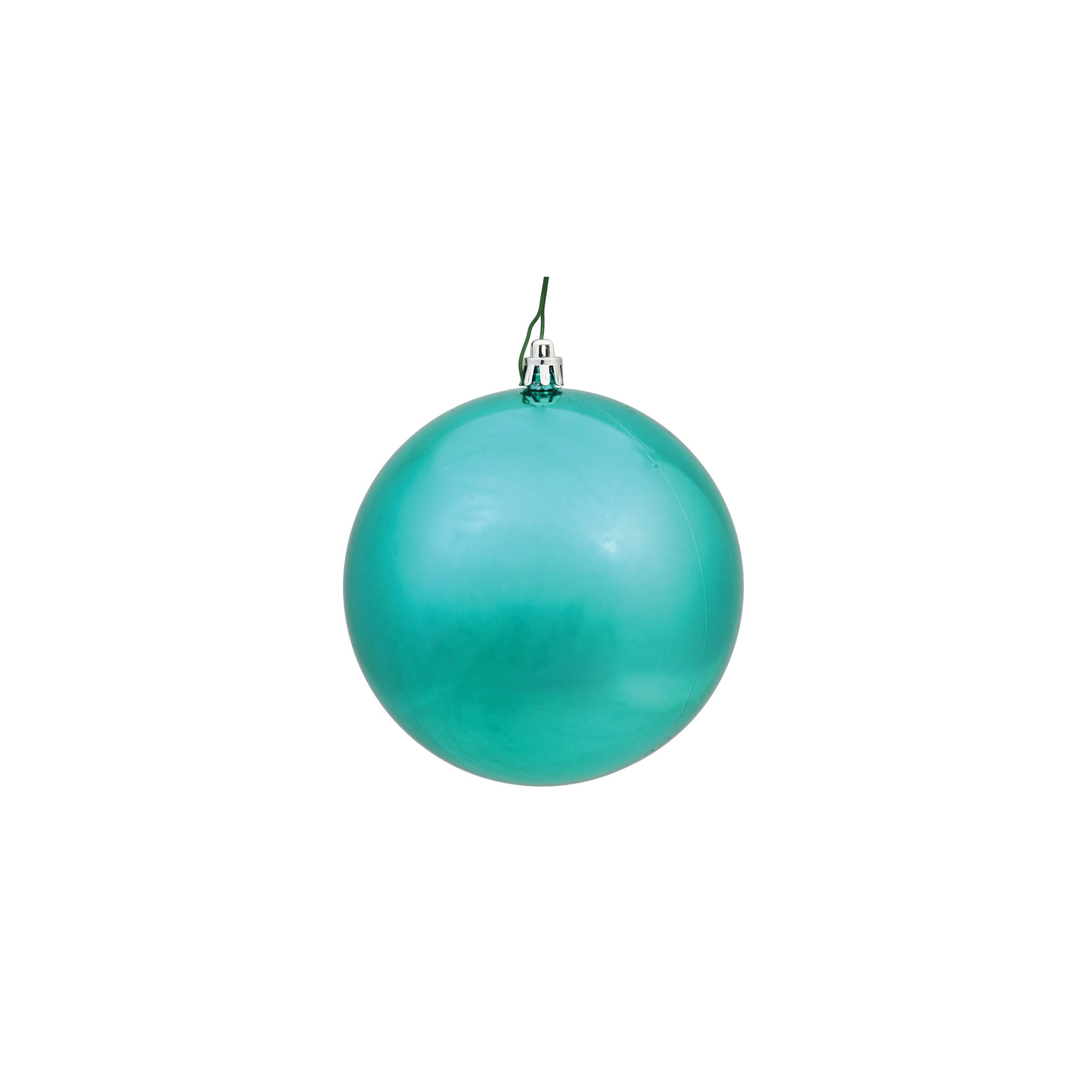 Christmas Ball Ornament, 6" H x 6" W x 6" D, Seafoam