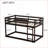 Twin Over Twin Rubber Wood Platform Bunk Bed with Ladder, No Box Spring Needed, Espresso for Bedroom-815149246