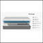 Matelas en mousse viscoélastique hybride et à ressorts Rechargez 5 couches, 12 pouces, blanc et gris-574570735