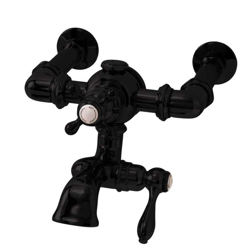 Robinet de baignoire thermostatique mural, Unlacquered Oil Rubbed Bronze