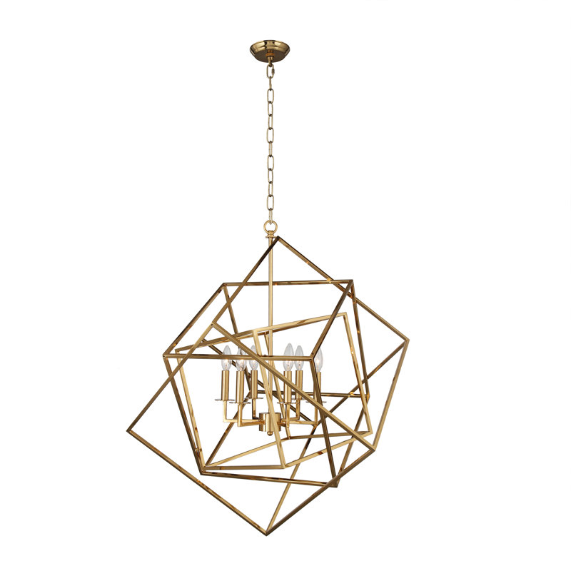 Lustre géométrique unique à 6 lumières Asante