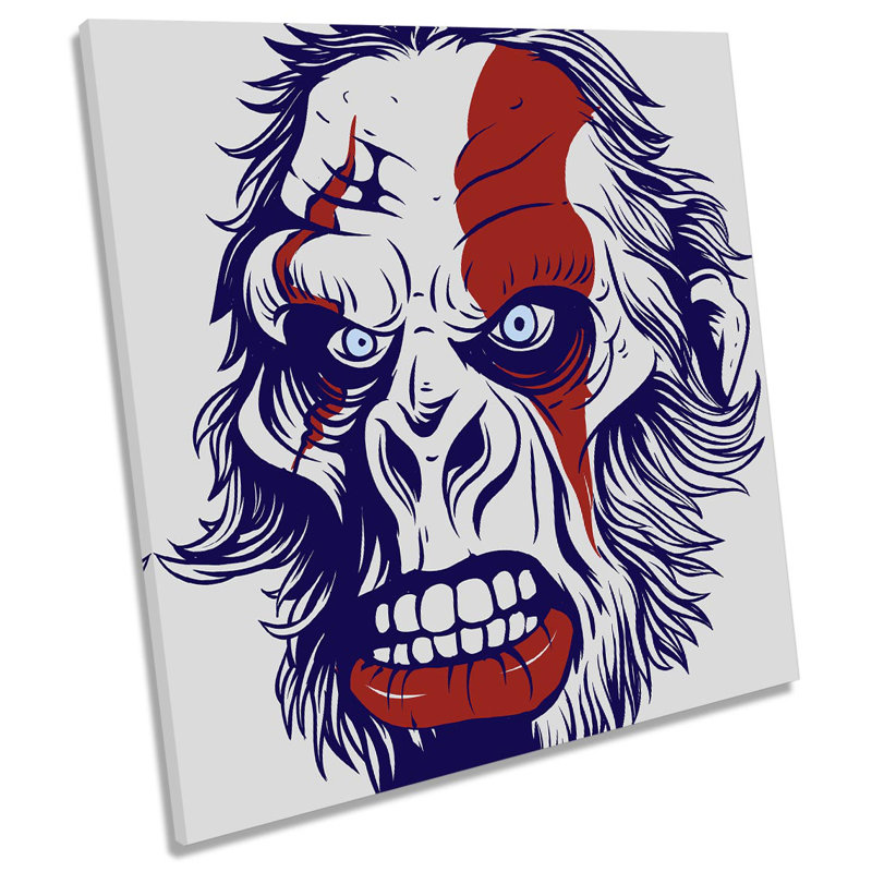 X8802 Cave Man War Paint - Wrapped Canvas Print, 60cm H x 60cm W x 2cm D