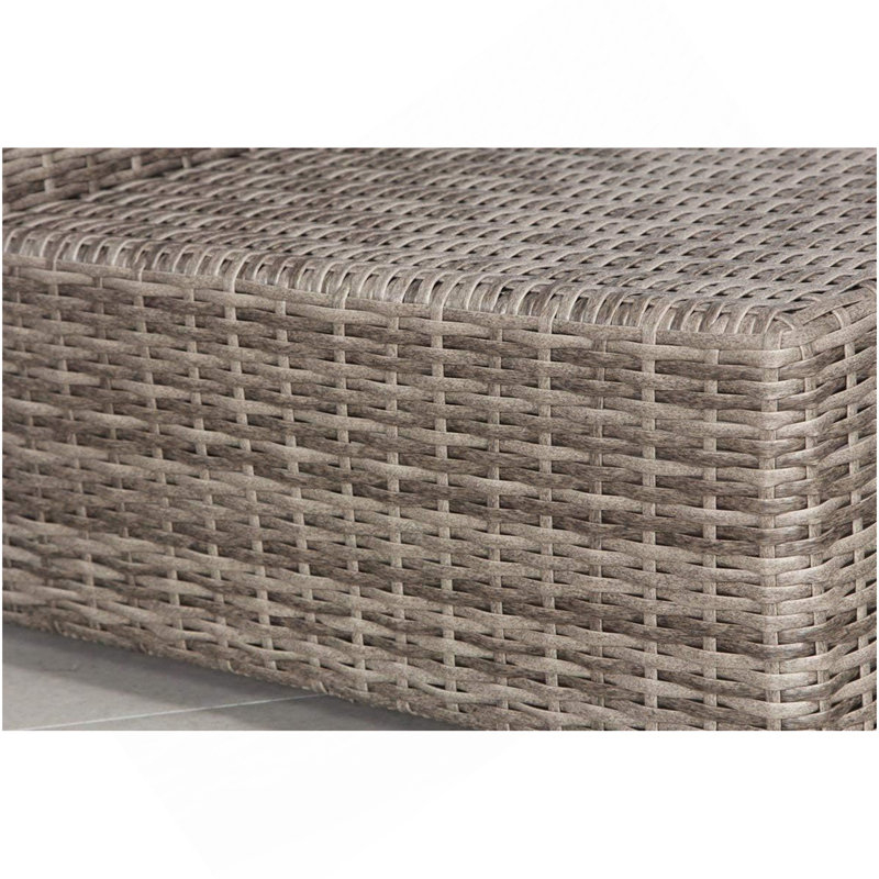 Repose-pieds d'extérieur avec coussin entièrement assemblé