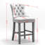 Revêtement contemporain en velours, coussin capitonné, pieds en bois, hauteur réglable, 2 (capitonnage orange orange, fabrication en bois massif)-121115358