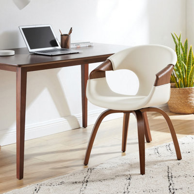 Afra 21.26'' W Swivel Polyester Upholstered Home Office Task Desk Chair