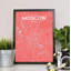 Moscow City Map - No Frame Print-1893909142