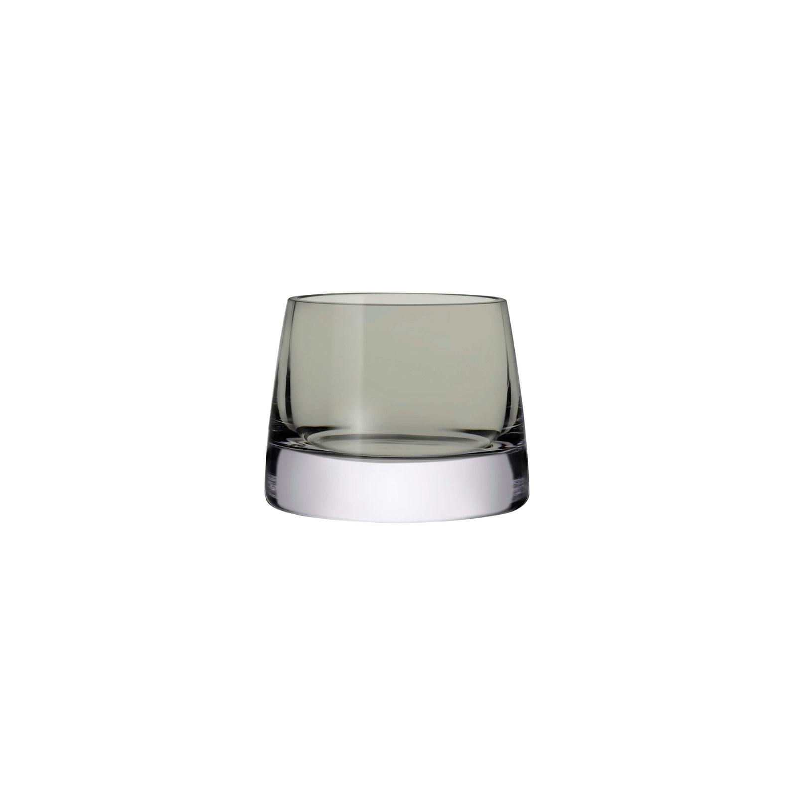 Joy Crystal Votive Candle Holder, Smoke, 3.9" H x 3.12" W x 3.12" D