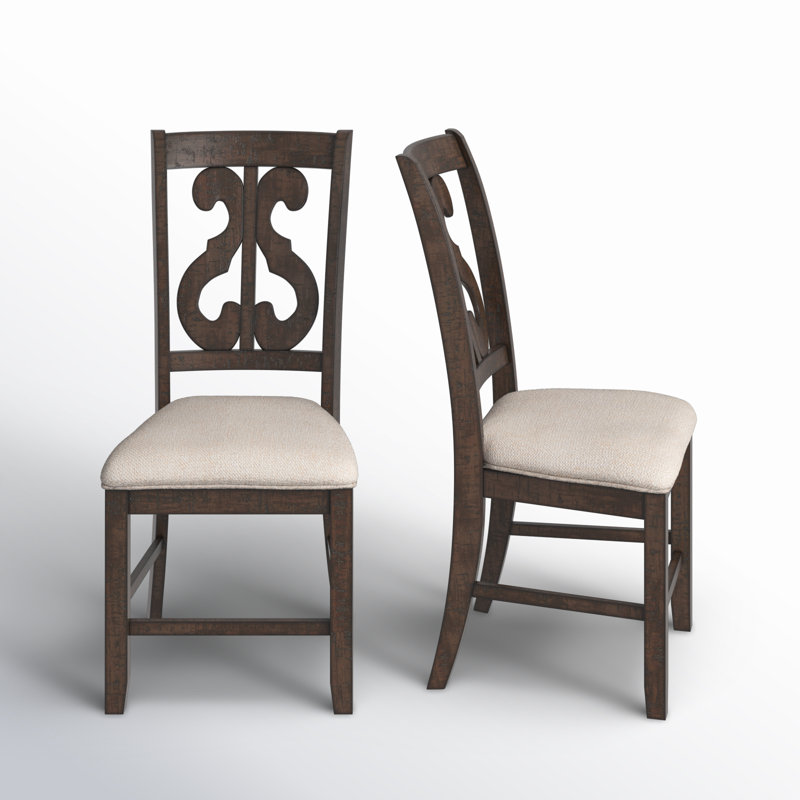 Anosha 21'' H Upholstered Side Chair, Smokey Walnut