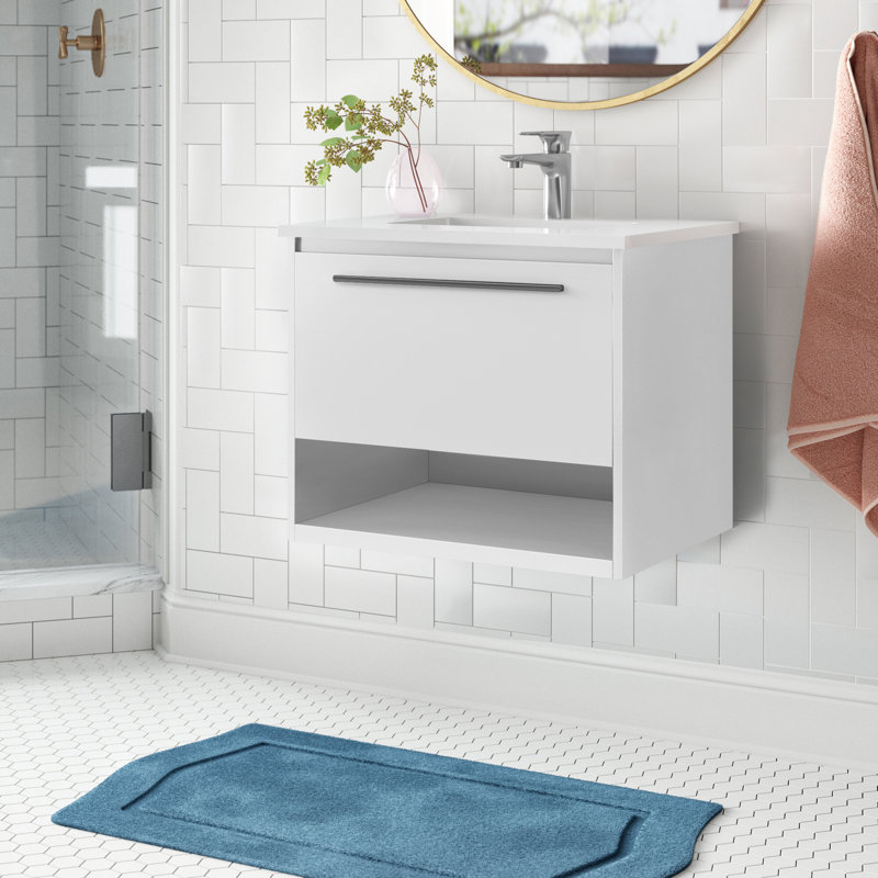 Meuble-lavabo simple 24 po, Blanc