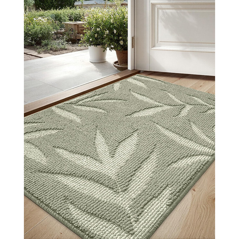 Tapis d'entrée lavable pour chaussures boueuses, L 32 po x L 48 po, Vert