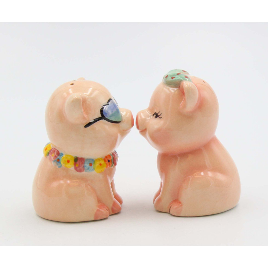 Cosmos Gifts Happy Pigs Salt and Pepper Shaker Set Cosmos Gifts