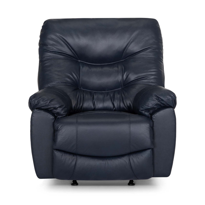 Eugenie 38" Wide Manual Rocker Standard Recliner, Navy