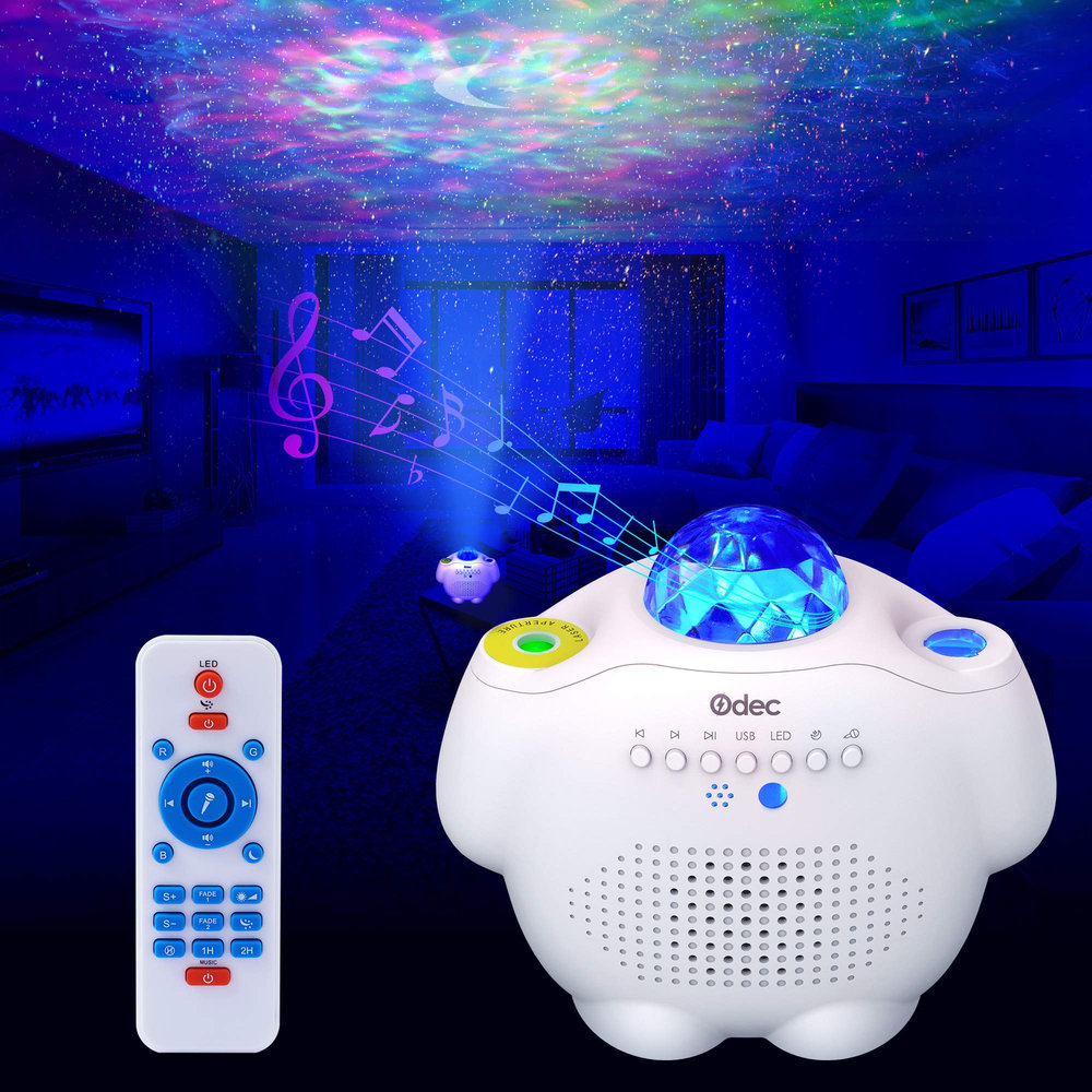 Gladle Galaxy Star Projector Light, Night Light With Bluetooth Music