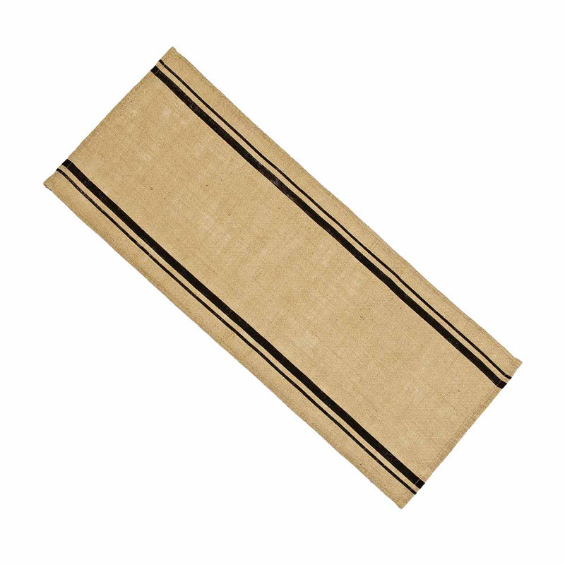Callas 100% Cotton Table Runner, Black