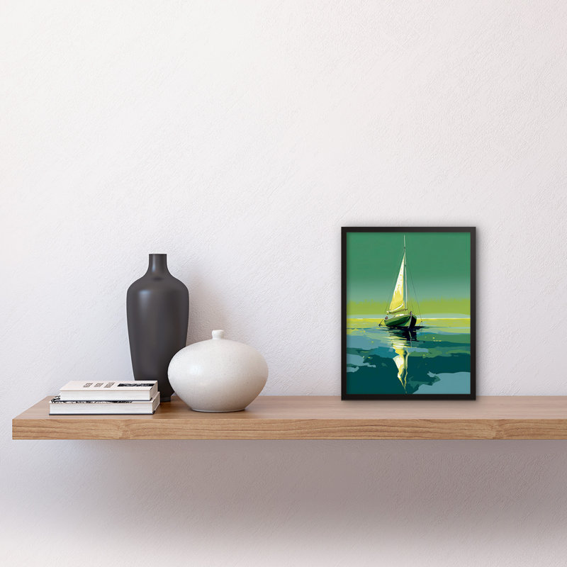 Hagedorn A Sailboat On A Calm Sea Under A Cloudless Sky - Single Picture Frame Print
