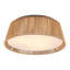 20" 3-light Hand-Woven Rattan Drum Flush Mount