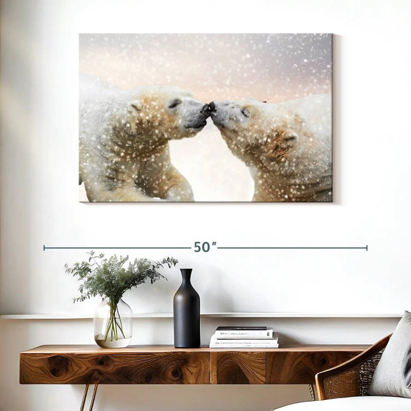 Brampt Polar Bear Love, 26" H x 39" W