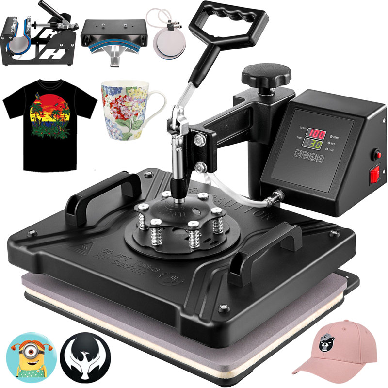 Heat Press Machine 12X15 Inch, 5 in 1 Combo Digital Heat Transfer Machine