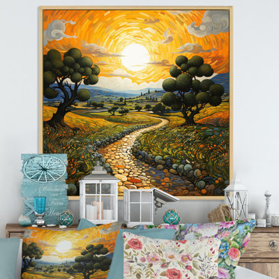 Vangogh Olive Grove in Province Painting Print