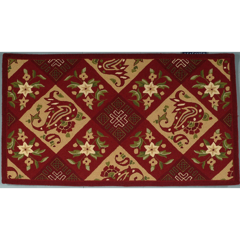 Chelsea Hand Hooked Wool Pile Rug, Rectangle 2'6" x 4'