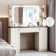 Dressing Table With Mirror And Drawers With Adjustable Brightness