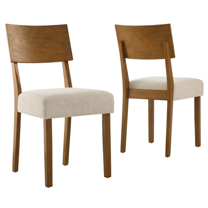 Modway Pax Fabric Side Chair Dining Chair, Acorn