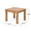Table d'appoint en bois de style minimaliste à la mode, 19,21 x 19,21 x 14,73, brun, assemblage requis avec plateau, minimaliste, largeur 19,21 po x profondeur 15 po,-70806983