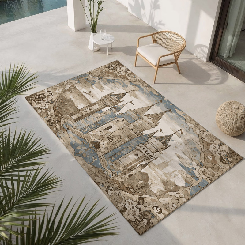 Majesty's Edge Indoor And Outdoor Area Rug, Rectangle 8' x 10'