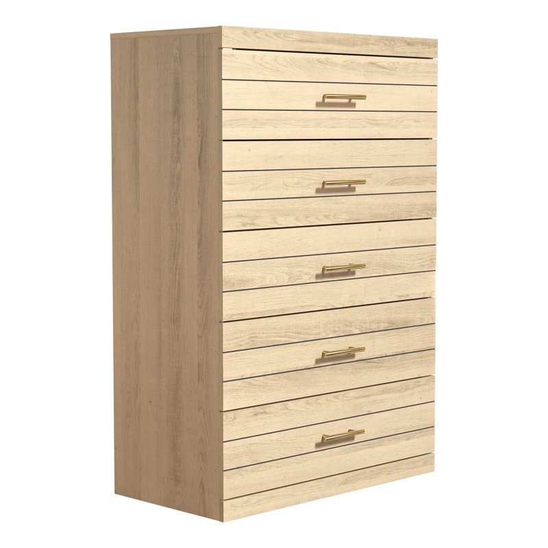 Commode à 5 tiroirs de 30,7 po de largeur Onna