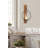 23.75" H Walnut Wood and Metal Wall Sconce with Glass Cylinder-403601529