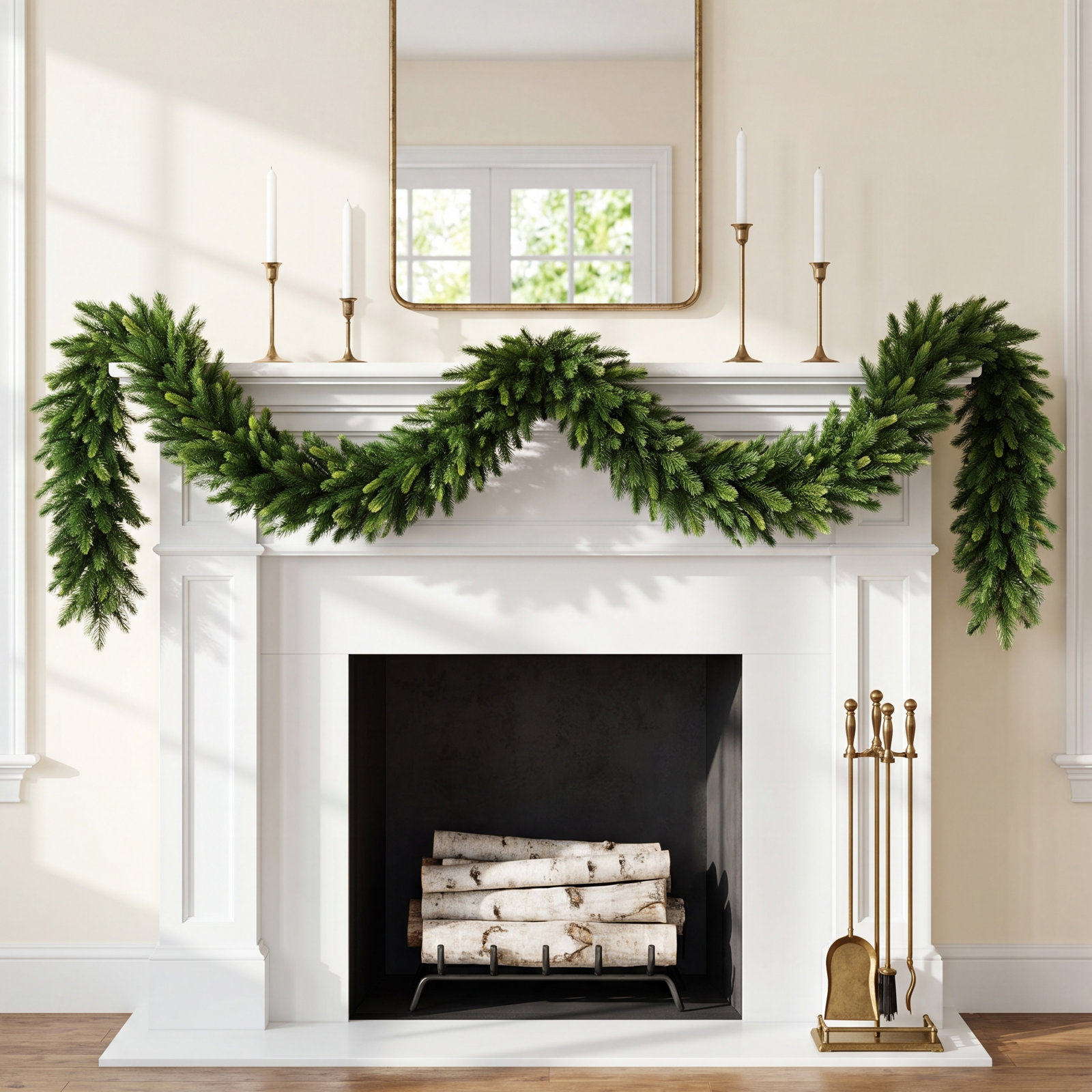 108'' in. Faux Pine Garland
