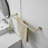 4-Piece Bath Hardware With Towel Bar Towel Rack Towel Hook And Toilet Paper Holder Set In Brushed Gold-117789510