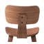 Chaise d'appoint (ensemble-2), finition noyer, siège de selle en bois