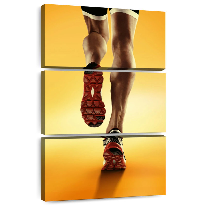 Jambes d'athlète aux tons, H 50 po x l 32 po